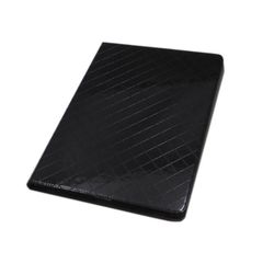 2016年 iPad Pro 9.7インチ カバー / iPad Air 2 互換 兼用 格子 ツルツル エナメル風 スタンド カードいれ アイパッド プロ / アイパッド エアー 2 ケース ブラック 黒色