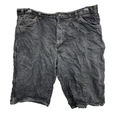 Dickies デニムパンツ W40 ブラック ディッキーズ ジップアップ デニムショーツ ペインターパンツ ワーク 古着卸 アメリカ仕入 2505-777