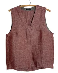 【レア・ドイツ製】フランクリーダー　ニットベスト　ブラウン FRANK LEDER ブラウンニットセーター レア・ドイツ製】フランク