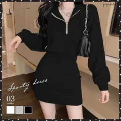 ワンピース フード付き 長袖 レディース全3色 タイトワンピース ミニワンピース ショート丈 フロントジップ ハイウエスト セクシー おしゃれ カジュアルトレーナーワンピ ワンピース 春秋冬 韓国ファッション