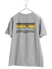 【お得なクーポン配布中!】 パタゴニア 両面 プリント 半袖 Tシャツ メンズ M / オーガニック コットン バックプリント カットソー グラフィック クルーネック グレー
