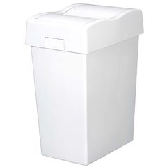 新輝合成 トンボ ゴミ箱 セパ ダストプッシュ 10リットル 抗菌 中のゴミが見えない ホワイトグレー 幅19×奥行26.5×高さ36.5cm 日本製 0
