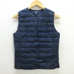 U■ユニクロ/UNIQLO ナイロンウルトラライトダウンベスト インナーダウン【S】紺/LADIES/8【中古】