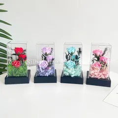 ソープフラワー ギフト 4カラー展開 置物 花束 ブーケ プレゼント ピンク レッド パープル ブルー ローズ 石鹸 造花 花束 高級感 インテリア  花 フラワー お洒落 豪華 ガーリー 可愛い フラワー ギフト