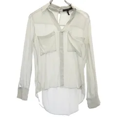 ビーシービージーマックスアズリア シルク 長袖 シャツ XXS グレー系 BCBGMAXAZRIA シースルー レディース 【中古】  【230727】 メール便可