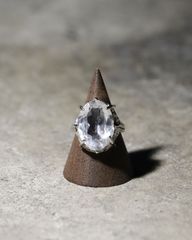 chunky clear stone vintage ring チャンキー クリアカラー ストーン チャーム ヴィンテージ リング 指輪 13号