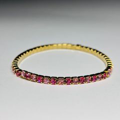 ブレスレット ゴールド　ピンクミックス クリア