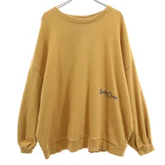 Rodeo Crowns ロデオクラウンズ バックプリント 長袖 スウェット トレーナー FREE キャメル レディース 古着