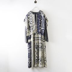 ■美品 marble SUD 小鳥プリント バンドカラーワンピース □美品 marble SUD 小鳥プリント バンドカラーワンピース