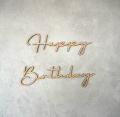 Happy Birthday 木製レターバナー　誕生日飾り