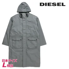新品・未使用 ディーゼル DIESEL [Lサイズ相当] ロングコート メンズ オーバルDバックロゴ 防水 オーバーサイズ J-ARNULF-NW