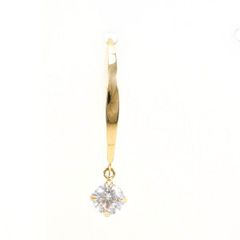 K10YG　ピアス　pierced earrings（片耳）　ジルコニア　総重量約0.4g
