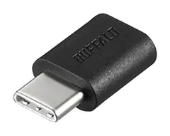 【新品・2営業日で発送】BUFFALO バッファロー 変換アダプタ microB to Type-C ブラック(BSMPCADC100BK)