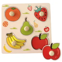 木製パズル 型はめパズル 赤ちゃん モンテッソーリ 知育玩具 1 2 3 DELUXEFOX 歳幼児早期開発 形合わせ 形認識 色認知 色彩感覚 脳トレ おもちゃ 果物/牧草地/男の子/女の子のパズル 男の子 女の子おもちゃ 誕生日プレゼント（果物）