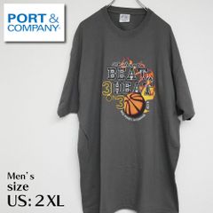 【古着】"PORT & CONPANY" 3on3 バスケ Tシャツ / グレー 2XL #8770