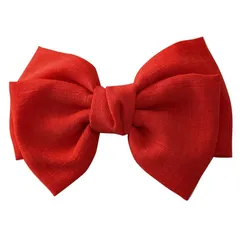 【人気商品】リボン 髪飾り 赤 大きめ 和装 袴 バレッタ クリップ GFun ヘアアクセサリー 卒園式 発表会 浴衣 洋服