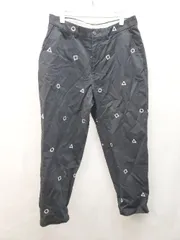 ◇ BEAMS ビームス コットン100% 刺繍 カジュアル パンツ サイズM ブラック メンズ P  【1403110011239】