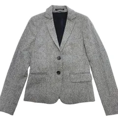 ♪10497 Theory セオリー テーラードジャケット 1B ツイード グレー 灰色 サイズ0