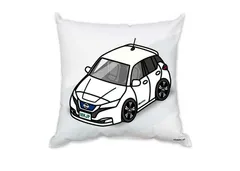 車種別ボディカラーが選べるクッション【ナンバー入れ可】 ニッサン リーフ ZE1 ツートンホワイト