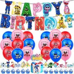 ポピープレイタイム D POPY PLAYTIME ハギーワギー キシーミシー 子供 お祝い 写真 撮影 キャラクター モンスター パーティー 飾り バルーン 風船 ガーランド 新品 未使用 グッズ ハッピーバースデー 誕生日 バースデー イベント 装飾品豪華