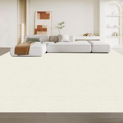 WEIDUOYI ジョイントマット【30×30cm 40枚】大判 吸着 タイル フロアタイル カーペット 床 カーペット 吸着マット 床暖房対応 防音 カーペット 滑り止めマット パンチカーペット ペット/高齢者の滑り止め対策 厚さ0.4cm(オフホワイト)
