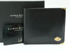 ダンヒル　二つ折り財布　黒色系　レザー　フランス製　dunhill　18699316
