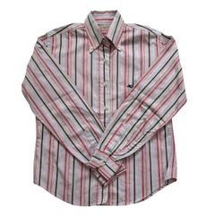 ETRO エトロ 長袖ワイシャツ ピンク系 水色系 ボーダー 総柄 ワンポイント シャツ メンズ サイズ42 XSサイズ