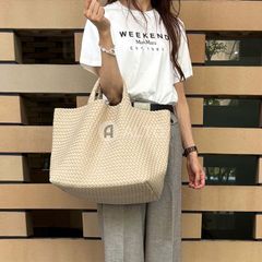 ☆6/25入荷☆ NAGHEDI ナゲディ St. Barths Large Tote SN03014LD ネオプレンメッシュ トートバッグ ラージ エクリュ