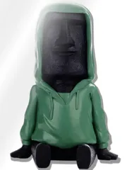 CIOP 【 モアイ スマホスタンド パーカー (ダークグレー 01) 】 かわいい 可愛い おしゃれ フィギュア 卓上 iphoneipadタブレットパソコン対応 