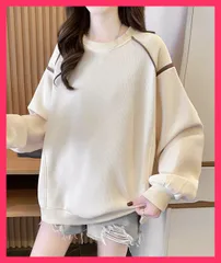 【スタッフおすすめ！】 トレーナー レディーススウェット 裏起毛 カジュアル 秋冬/スウェット 厚手/ストリートトップス ゆったりトップス ラウンドネック プル おすすめ おしゃれ　かわいい　人気 77GULI-002