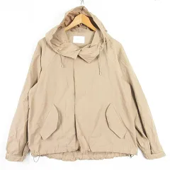 B&Y ユナイテッドアローズ BEAUTY&YOUTH ビューティー&ユース マウンテンパーカー ジャケット ジャンパー ジップアップ コットン ベージュ kz8811