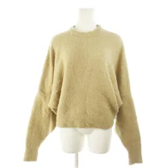 マウジー moussy ニット セーター クルーネック 長袖 ドルマン ウール混 F ベージュ /AH10