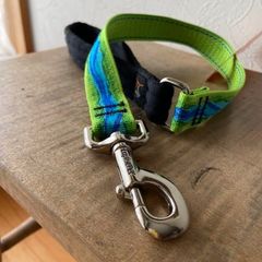 LUPINE25mm幅120cmパッド付きリード　ブルーリバー柄 アメリカ製　中型犬用大型犬用