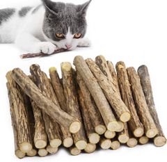 【数量限定】興奮した猫（30本） 天然安全 噛むスティック またたびトイ またたびの木 猫噛みおもちゃ 猫歯ぎしり棒