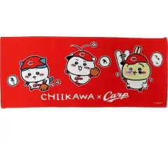 【中古】雑貨 ちいかわ＆ハチワレ＆うさぎ フェイスタオル 「ちいかわ なんか小さくてかわいいやつ×広島東洋カープ」