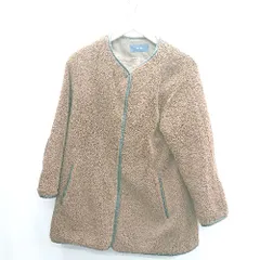 ◇ ⊇ SHIPS シップス 異素材パイピング 長袖 ブルゾン サイズF ブラウン系 レディース E  【1503050041126】