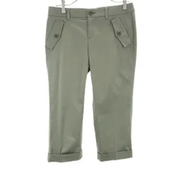 バーバリーロンドン ストレッチ クロップドパンツ 40 カーキ BURBERRY LONDON レディース 古着 【240503】