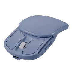 Digio2 無線充電スライド静音5ボタンBlueLEDマウス ブルー MUS-RKF235-BL