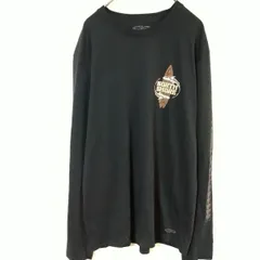 クレイジーシャツ　Crazy shirts　長袖カットソー　メンズM　黒色　綿のサムネイル