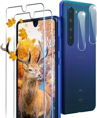 【在庫処分】【2+2枚セット 指紋認証対応】 用 AQUOS R5G ガラスフィルム 2枚 SH-51A SHG01 908SHフィルム + 2枚 カメラ保護フィルムセッ 【 日本旭硝子製 9H強度 】 対応 R5G 強化ガラス 全面保護フィルム ケー