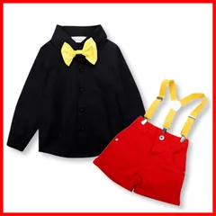 【人気商品】記念写真 長袖 おでかけ セットアップ コスチューム 子供服 サスペンダー [Lezalic]