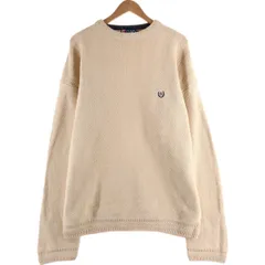 古着 90年代 ラルフローレン Ralph Lauren CHAPS チャップス ヘリンボーン HAND FRAMED コットンニットセーター メンズXXL相当/eaa492739
