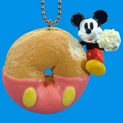 【中古】食玩 キーホルダー ミッキーマウス＆ドーナッツ 「ディズニー ビッグスイーツマスコット」 