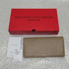 ホワイトブラウン GIANNI CHIARINIバッグ❦CELINE旧ロゴ希少三つ折り