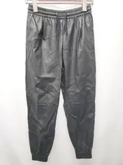 ◇ ⊇ ZARA ザラ フェイクレザー ジョガーパンツ サイズEUR XS USA XS MEX 24 ブラック系 レディース E  【1507010007122】