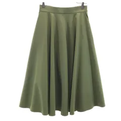 UNITED ARROWS ユナイテッドアローズ 日本製 ロング丈 フレアスカート 38 カーキ レディース 古着