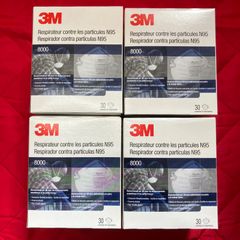 未使用 3M スリーエム 防護マスク 8000 N95 30枚入り 4箱 120枚入 防塵マスク 防災 救護 工場 工事