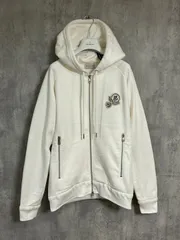 ☆新品未使用タグ付き・本物保証☆MONCLER ダブルロゴワッペン パーカー S～XXL アイボリー色