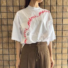 ☆2024春夏新作☆MARNI マルニ THJE0263P7 USCW29 WLW01 ロゴ プリント Tシャツ カットソー 半袖 レディース