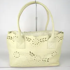 フルラ トートバッグ 本革レザー イタリア製 クロコ型押し ショルダーバッグ ブランド カバン レディース アイボリー Furla 【中古】